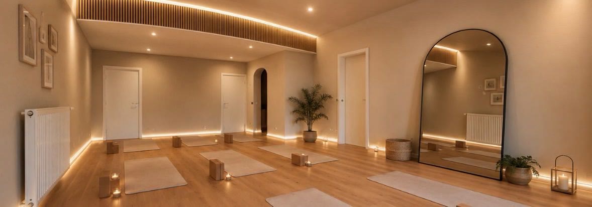 Yogaraum des Studio ASARA in Kellberg